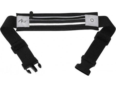 Art Illuminated sports belte med lomme svart (APS01B)