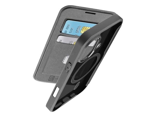 Cellularline Book Case Daily MAG - für Apple iPhone 16 - Black (60887)