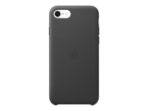 Apple - Baksidedeksel for mobiltelefon - lær - svart - for iPhone 7, 8, SE (2nd generation)