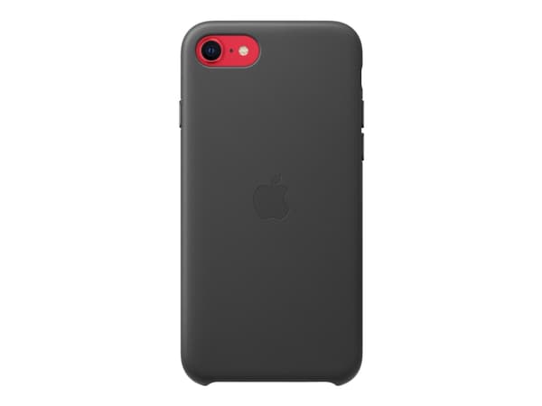 Apple - Baksidedeksel for mobiltelefon - lær - svart - for iPhone 7, 8, SE (2nd generation)