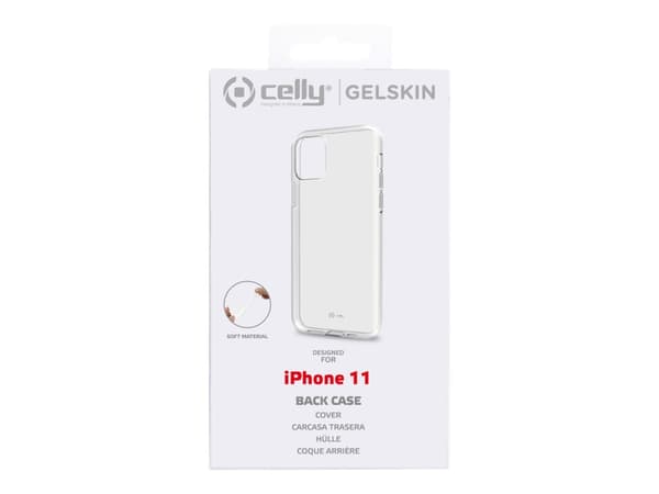 Celly Gelskin - Baksidesskydd för mobiltelefon - termoplastisk polyuretan (TPU) - transparent - för Apple iPhone 11