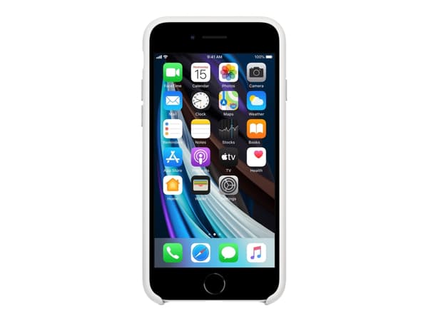 Apple - Baksidesskydd för mobiltelefon - silikon - vit - för iPhone 7, 8, SE (andra generationen)