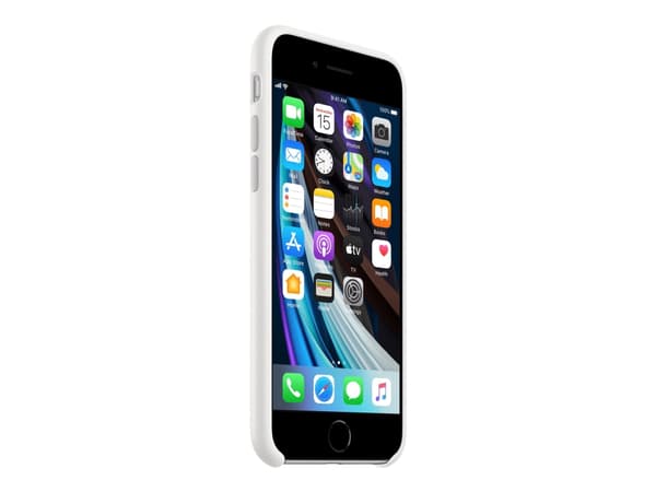 Apple - Baksidesskydd för mobiltelefon - silikon - vit - för iPhone 7, 8, SE (andra generationen)