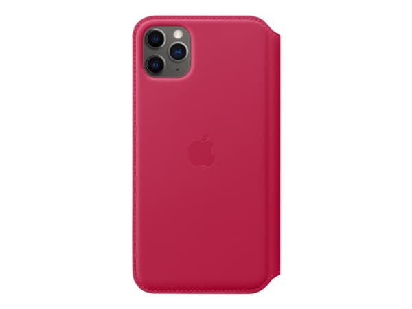 Apple Folio - Lommebok for mobiltelefon - lær - bringebær - for iPhone 11 Pro Max