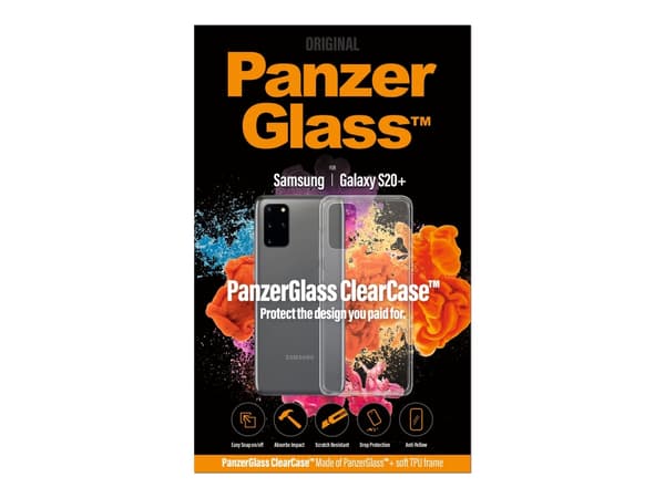 PanzerGlass ClearCase - Baksidedeksel for mobiltelefon - herdet glass, termoplast-polyuretan (TPU) - blank - for Samsung Galaxy S20+, S20+ 5G