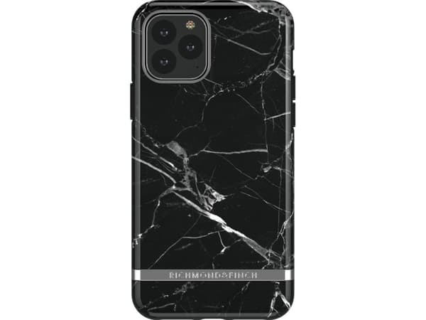Richmond & Finch Freedom Series SILVER DETAILS - Baksidesskydd för mobiltelefon - svart marmor - för Apple iPhone 11
