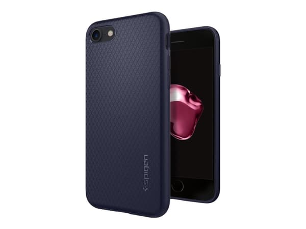 Spigen Liquid Air Armor - Baksidesskydd för mobiltelefon - termoplastisk polyuretan (TPU) - midnattsblå - för Apple iPhone 7, 8