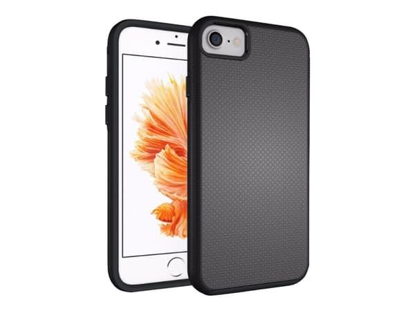 Eiger North - Baksidesskydd för mobiltelefon - polykarbonat, termoplastisk polyuretan (TPU) - svart - för Apple iPhone 8