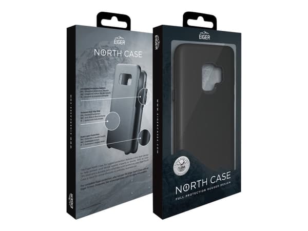 Eiger North - Baksidesskydd för mobiltelefon - polykarbonat, termoplastisk polyuretan (TPU) - svart - för Apple iPhone 8