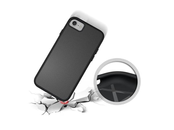 Eiger North - Baksidesskydd för mobiltelefon - polykarbonat, termoplastisk polyuretan (TPU) - svart - för Apple iPhone 8