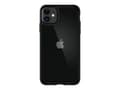 Miniatyrbild 3 av 5: Spigen Ultra Hybrid Series - Baksidesskydd för mobiltelefon - polykarbonat, termoplastisk polyuretan (TPU) - mattsvart - för Apple iPhone 11