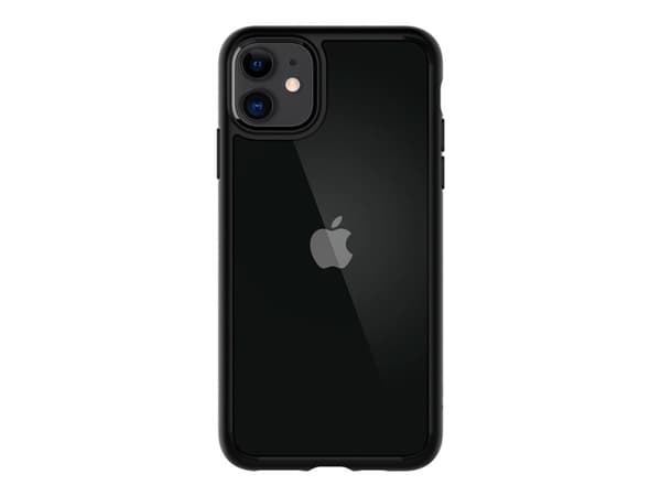 Spigen Ultra Hybrid Series - Baksidesskydd för mobiltelefon - polykarbonat, termoplastisk polyuretan (TPU) - mattsvart - för Apple iPhone 11