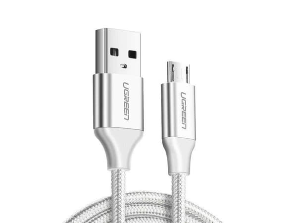 Kabel USB til Micro USB UGREEN QC 3.0 2.4A 1.5m (biły)