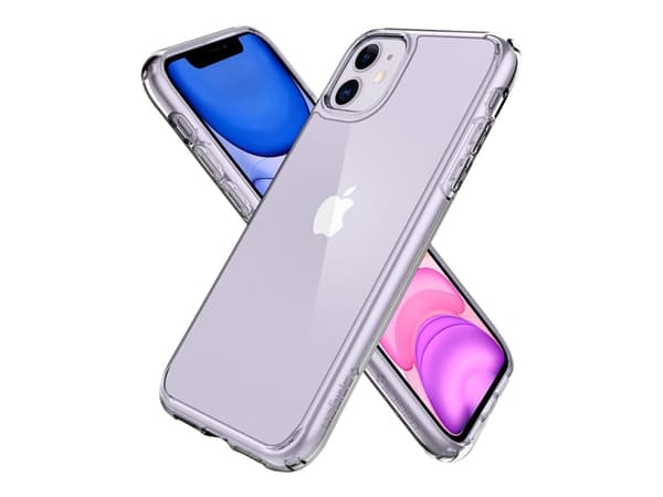 Spigen Ultra Hybrid Series - Baksidesskydd för mobiltelefon - polykarbonat, termoplastisk polyuretan (TPU) - CrystalClear - för Apple iPhone 11