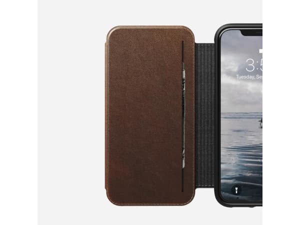 Nomad Rugged Tri-Folio, Folio-kotelo, Apple, iPhone XR, 15,5 cm (6.1"), Ruskea