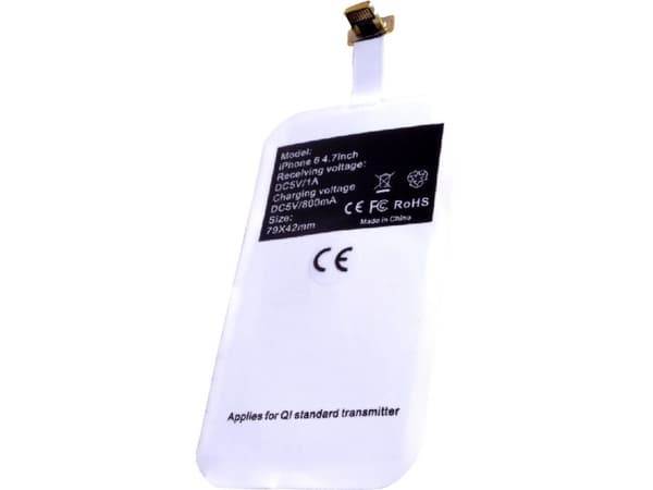 QI-adapter for en trådløs lader med en Lightning 8-pinners kontakt