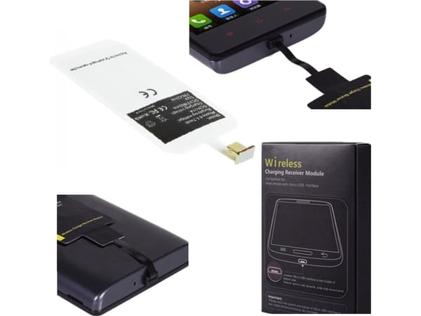 QI-adapter for en trådløs lader med en Lightning 8-pinners kontakt