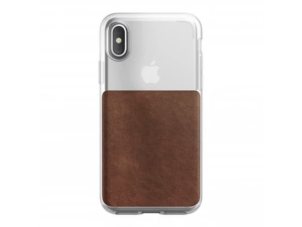 Nomad Nomad Case Clear Leather Brown iPhone X/Xs