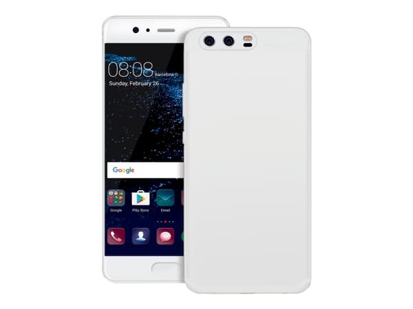 PURO 0.3 - Baksidedeksel for mobiltelefon - silikon - gjennomsiktig, halvgjennomsiktig hvit - for Huawei P10 Plus