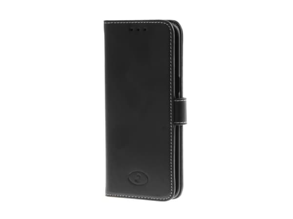 Insmat Flip Case - Lommebok for mobiltelefon - ekte skinn - svart - for Samsung Galaxy S8