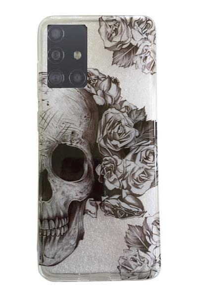 Samsung Galaxy S20 ULTRA - Skull - Roses - Transparent