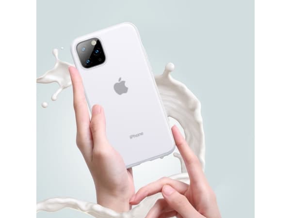 Baseus silikonetuier Baseus Jelly Liquid Silica Gel-deksel til iPhone 11 Pro 6.5 (hvit)
