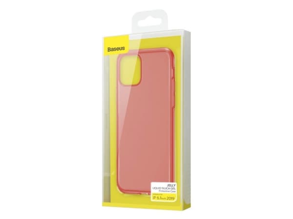 Baseus Silikoninis dėklas Baseus Jelly Liquid Silica Gel Case do iPhone 11 6,1'' (raudona)