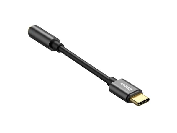 Baseus CATL54-01, Type-C, 3,5mm, Svart