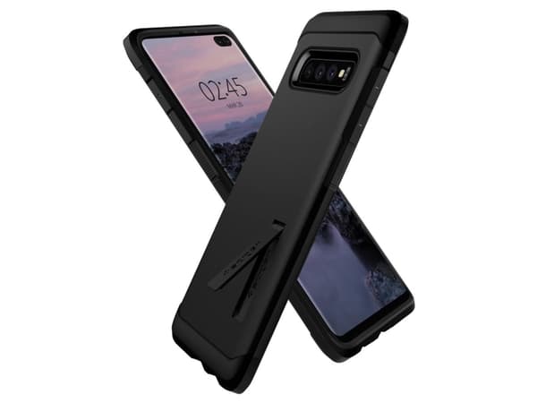 Spigen Tough Armor, Omslag, Samsung, Galaxy S10 Plus, Svart