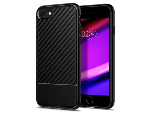 Spigen Core Armor, Suojus, Apple, iPhone SE 2020, 11,9 cm (4.7"), Musta