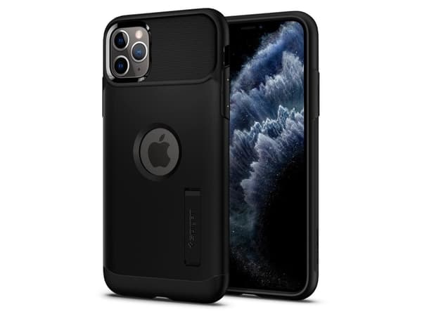 Spigen Slim Armor, Omslag, Apple, iPhone 11 Pro Max, Svart