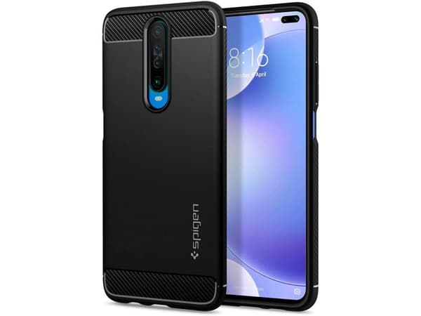 Spigen Rugged Armor, Omslag, Xiaomi, Redmi K30 / Poco X2, 16,9 cm (6.67"), Svart