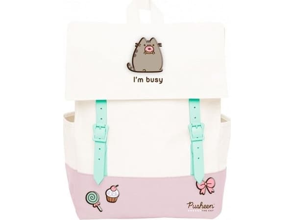 Pusheen koulureppu Rose Collection valkoinen