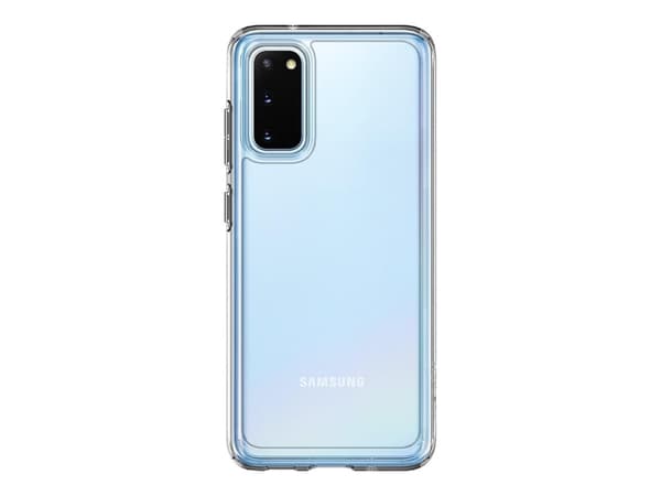 Spigen Ultra Hybrid Series - Baksidesskydd för mobiltelefon - polykarbonat, termoplastisk polyuretan (TPU) - CrystalClear - för Samsung Galaxy S20, S