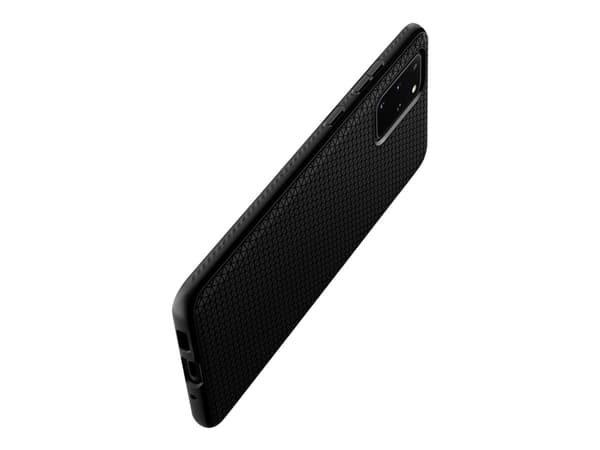 Spigen Liquid Air - Baksidesskydd för mobiltelefon - termoplastisk polyuretan (TPU) - mattsvart - för Samsung Galaxy S20+, S20+ 5G