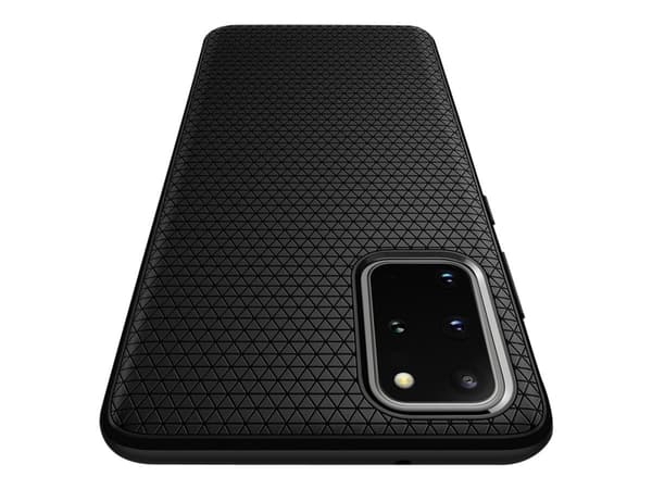Spigen Liquid Air - Baksidesskydd för mobiltelefon - termoplastisk polyuretan (TPU) - mattsvart - för Samsung Galaxy S20+, S20+ 5G
