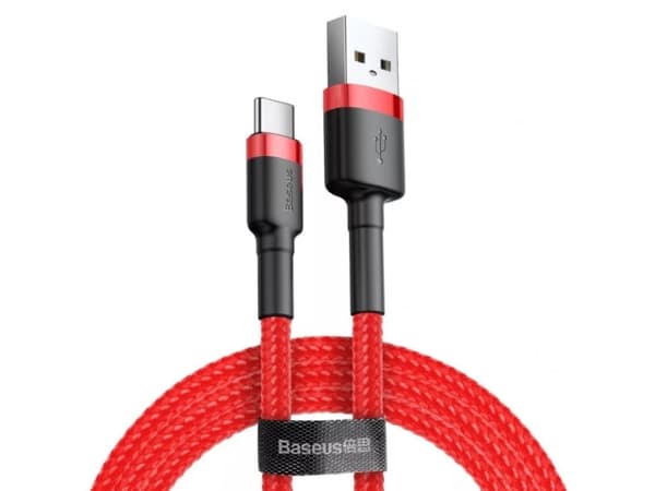 Baseus CATKLF-U09, Sort, Rød, USB A, USB C, 3 m, Hankjønn, Hankjønn