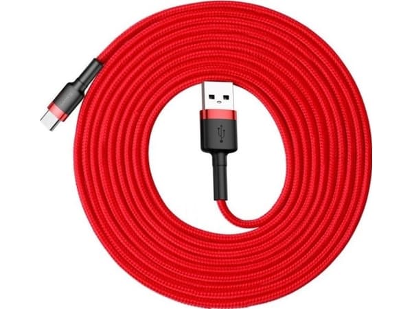 Baseus CATKLF-U09, Sort, Rød, USB A, USB C, 3 m, Hankjønn, Hankjønn