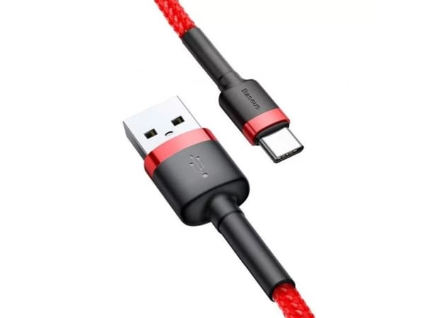 Baseus CATKLF-U09, Sort, Rød, USB A, USB C, 3 m, Hankjønn, Hankjønn