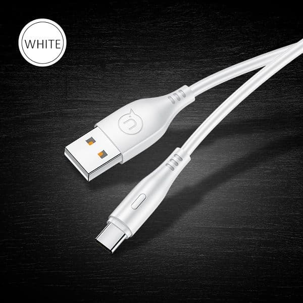 Kabel USB Usams USB-A - USB-C 1 m Biały (SJ267USB02)