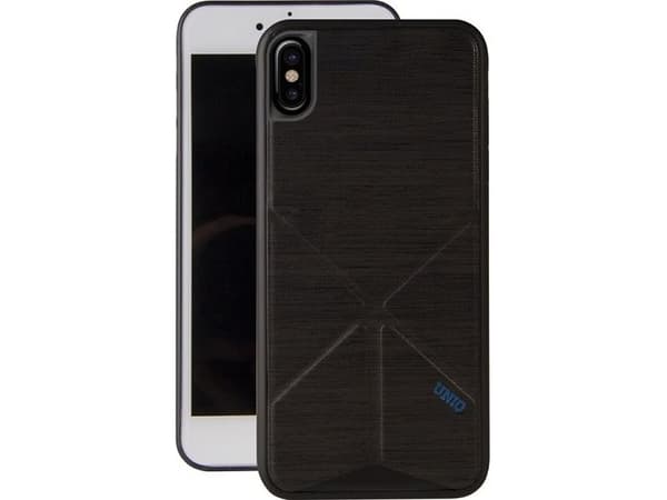 Uniq UNIQ-deksel Transforma Ligne iPhone X / Xs svart / ravnsvart