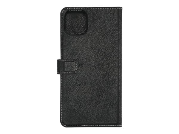 Essentials Wallet Detachable - Vikbart fodral för mobiltelefon - genuint läder - svart - för Apple iPhone 11 Pro Max