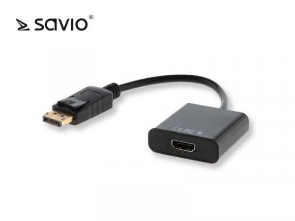 Savio CL-55/B Adapter Display Port do HDMI
