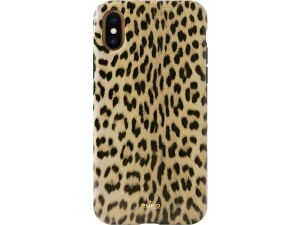 PURO Glam Leopard - Baksidedeksel for mobiltelefon - Leopard - for Apple iPhone X, XS