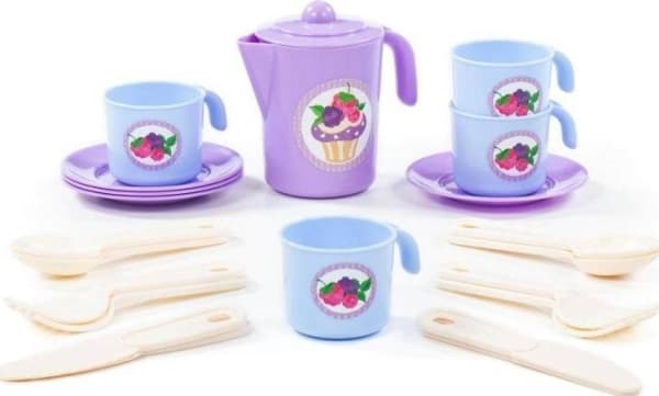Wader Polesie 80066 Set of dishes 'Ania' for 4 people 22 elements in a grid (V1)
