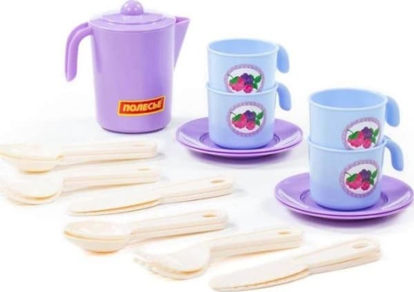 Wader Polesie 80066 Set of dishes 'Ania' for 4 people 22 elements in a grid (V1)