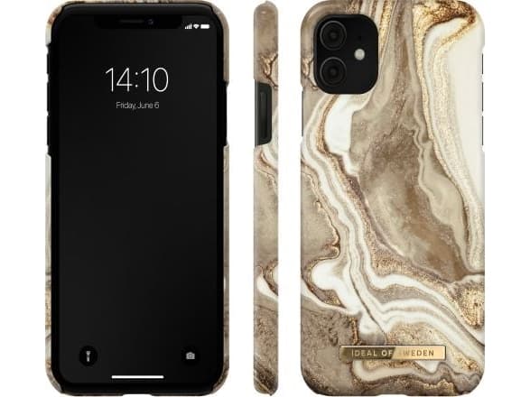 IDEAL OF SWEDEN Fashion Case - Baksidedeksel for mobiltelefon - plastikk - gyllen sandmarmor - for Apple iPhone 11, XR