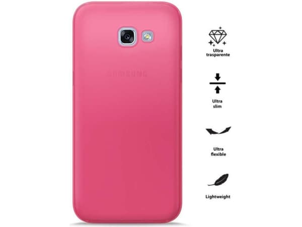 Puro Kotelo 0.3 Nude Galaxy A3 (2017) fluo vaaleanpunainen