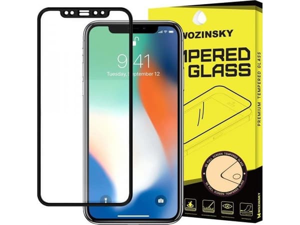 Wozinsky Wozinsky Super Slitesterk Herdet Glass Full Lim Full Skjermdeksel med Rammeveske Vennlig iPhone 12 mini Svart Universal
