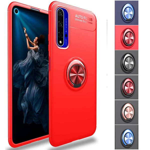 Genomtänkt Skal med Ringhållare - Huawei Nova 5T